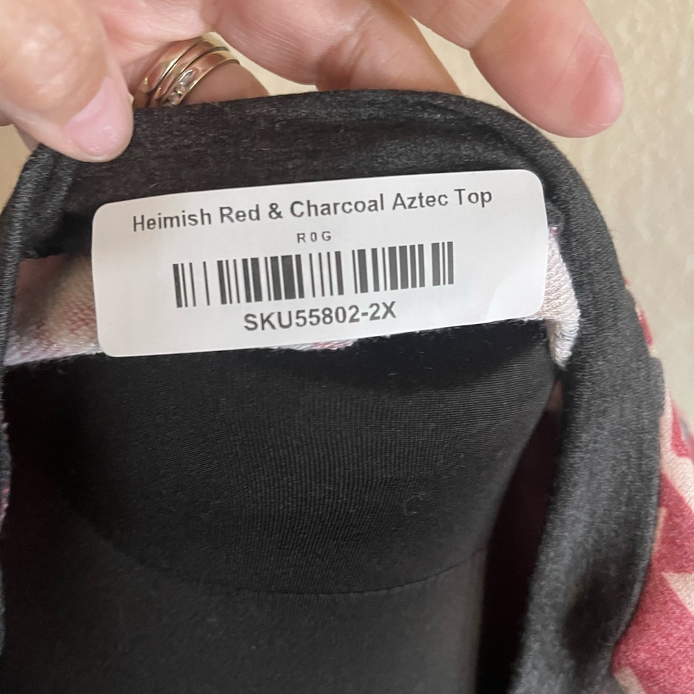Heimish Aztec V-Neck Top - Picture 4 of 4